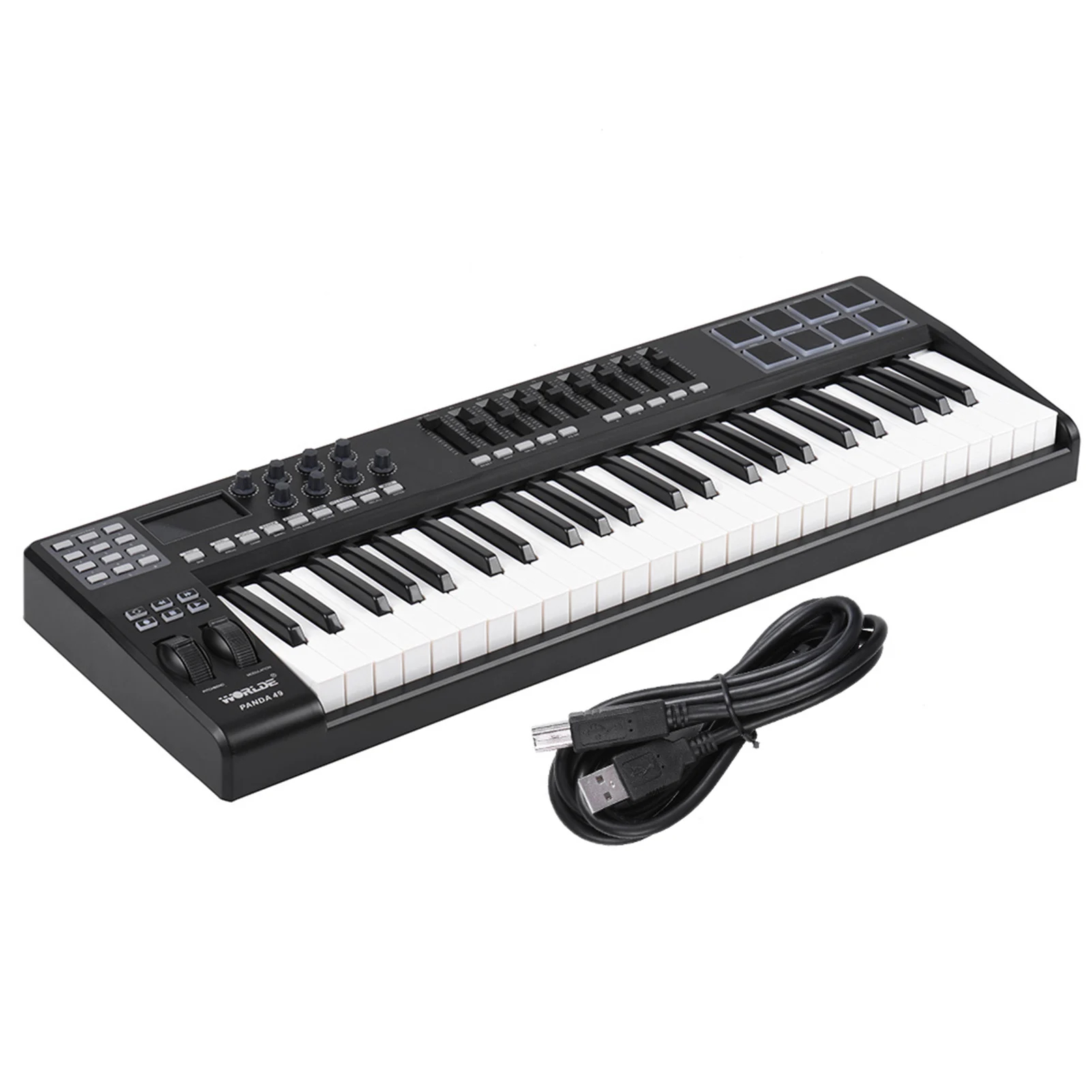 Midi Controller Pad - ワールドパンダ49 エデュパック | 49Key+8RGB MIDIキーボード |