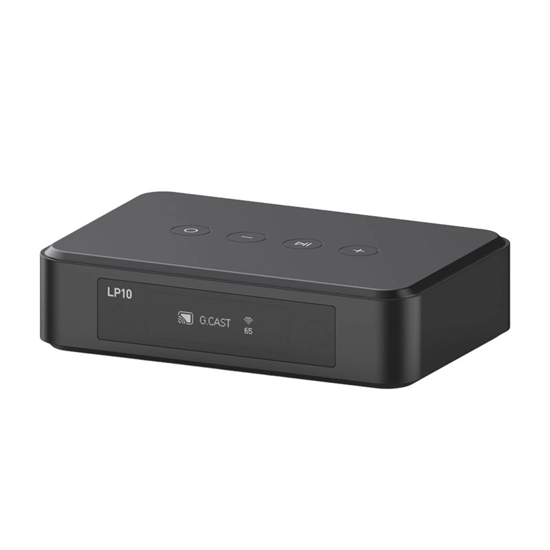 Audio Music Google - B92B-LP10 デジタル&アナログ出力ワイヤレス音楽ストリーマー、Google Cast対応、お気に入りのアプリからストリーミング、EUプラグ、ディスプレイパネル付き