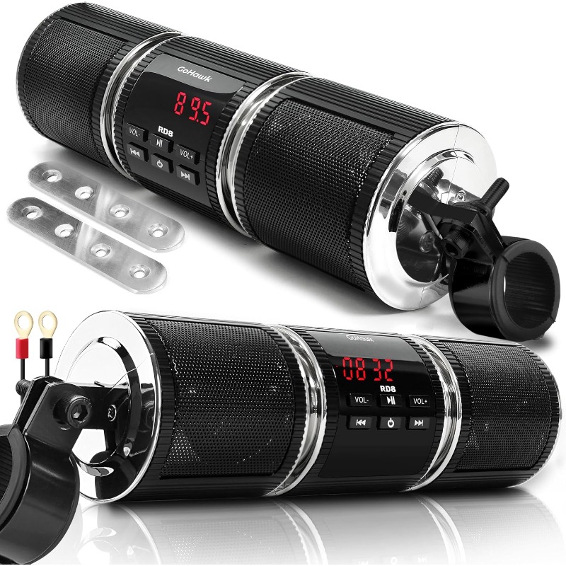 Audio Music Mp3 Free - Bluetooth オーディオオートバイステレオスピーカーオートバイインストール MP3 音楽プレーヤーアンプスクーター自転車 USB FMRadio