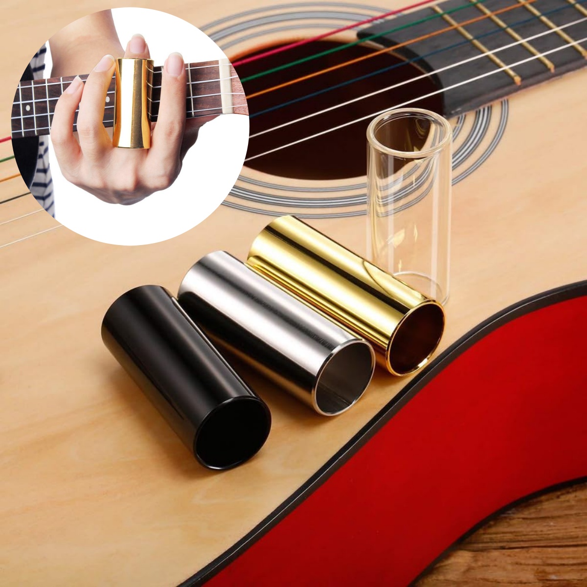 Guitar Slide Tube - Miwayer ギタースライダー 60mm 高さ 4 個