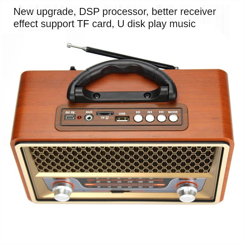 高品質木製ポータブルラジオミュージックプレーヤー AM/FM - Apple Music Audio Quality のレビューと価格