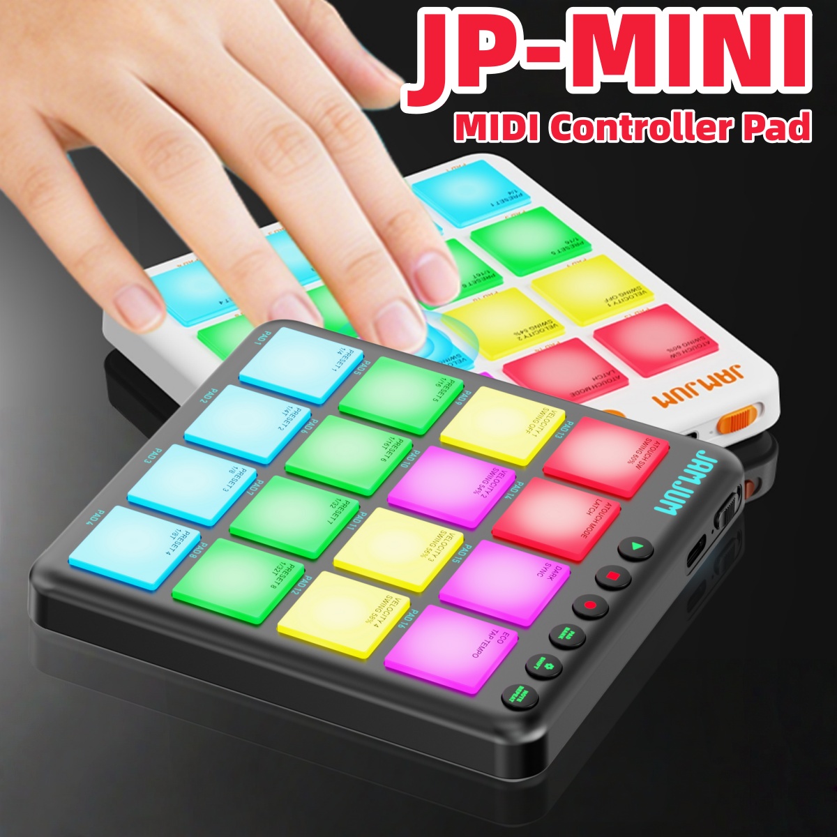 JAMJUM JP-MINI ワイヤレスMIDIパッドコント - Midi Controller Pad のレビューと価格