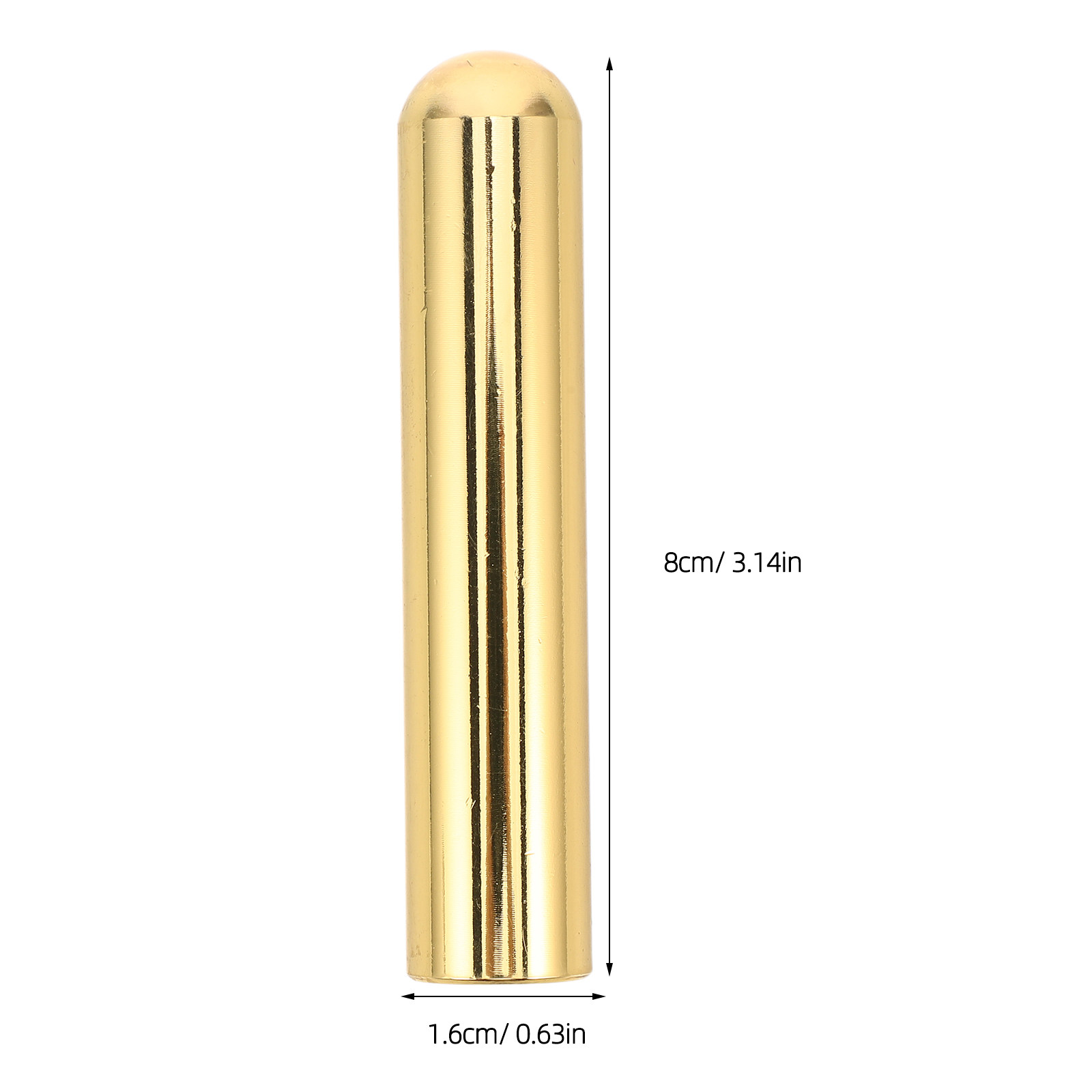ソリッドスチール製ギタースライド、ゴールド仕上げの円筒形チュ - Guitar Slide Tube のレビューと価格