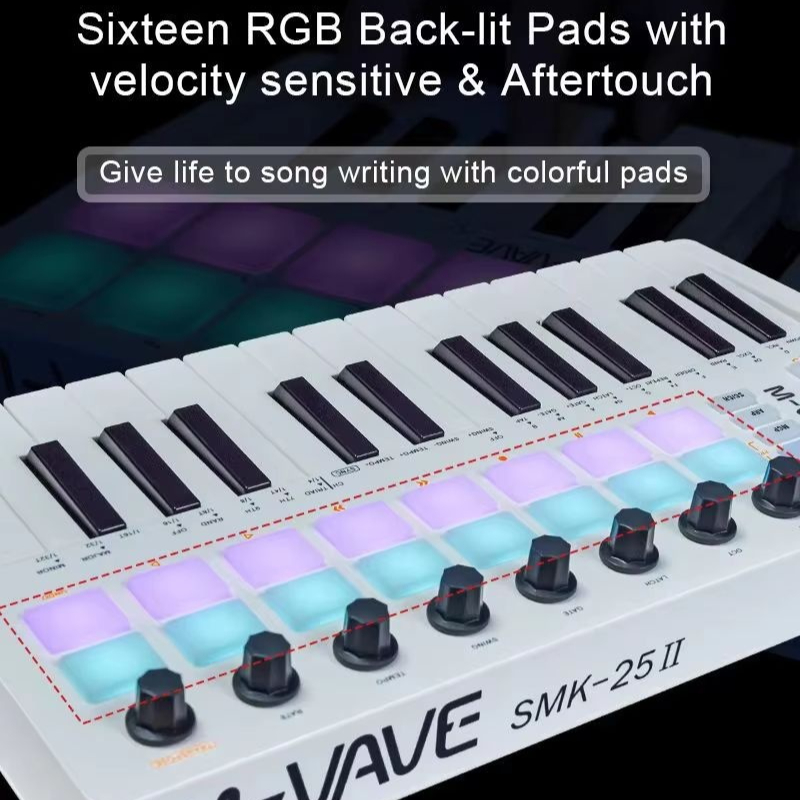 M-Vave Smk-25 ミディキーボードコントローラー  - Midi Controller Pad のレビューと価格