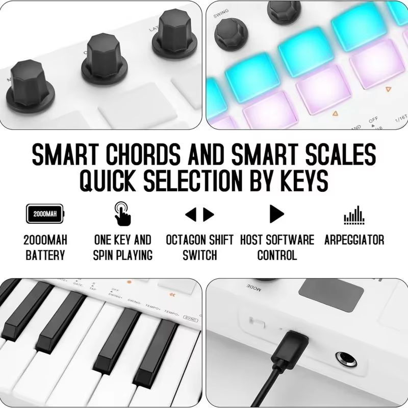 M-Vave Smk-25 ミディキーボードコントローラー  - Midi Controller Pad のレビューと価格