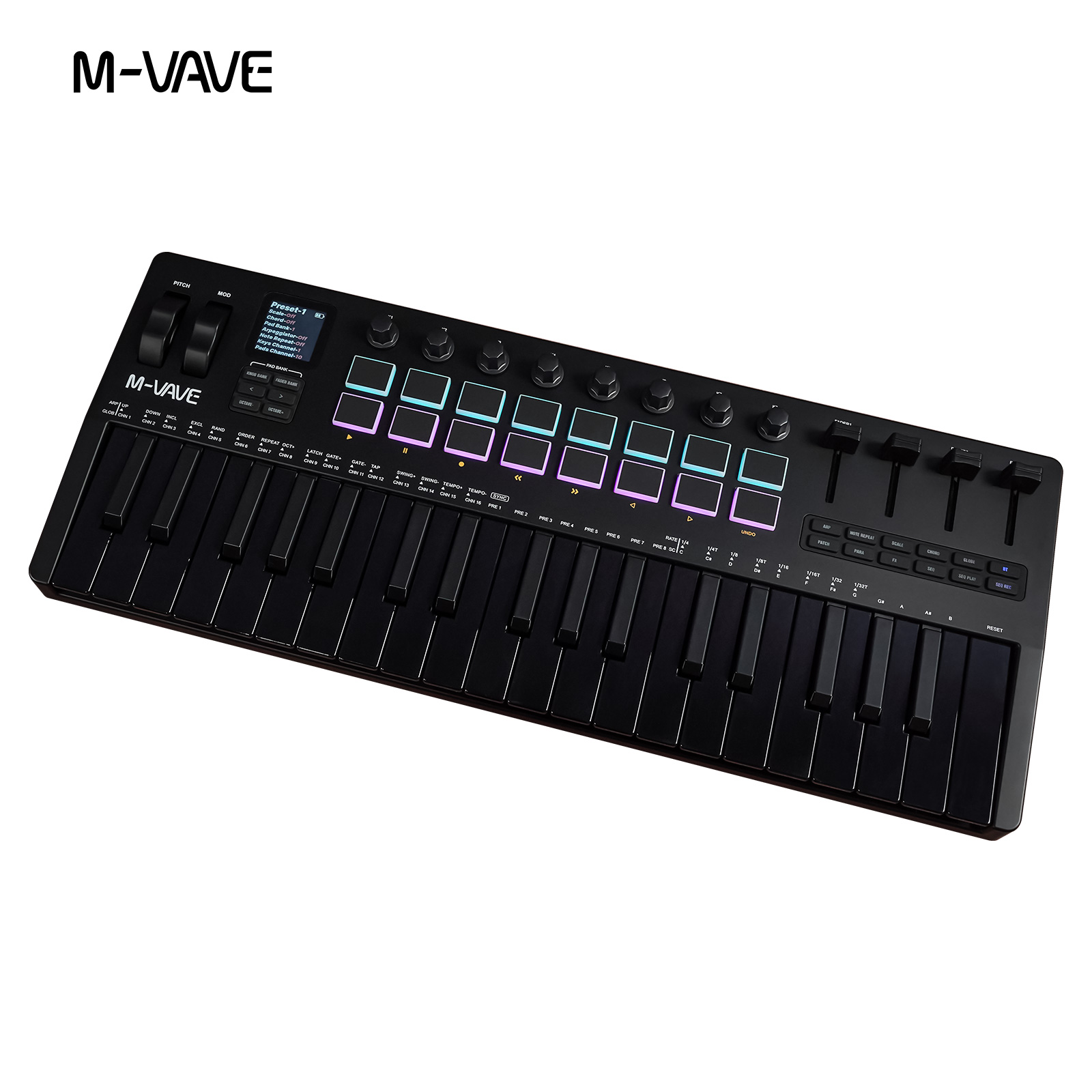 M-VAVE SMK-37 USB MIDIコントローラー  - Midi Controller Pad のレビューと価格