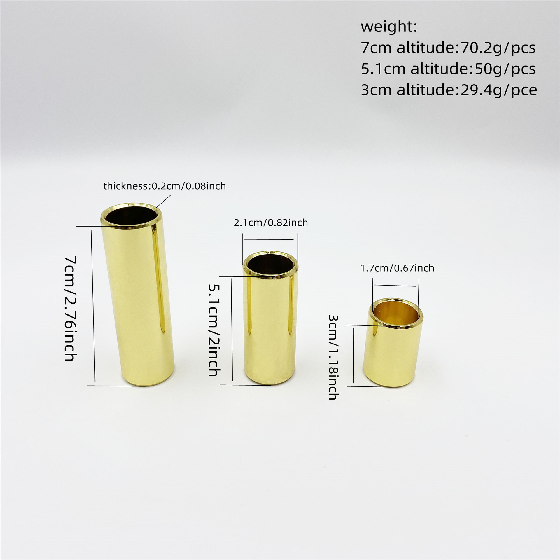12 パック真鍮ギタースライドアソートサイズ 19 ミリメー - Guitar Slide Tube のレビューと価格