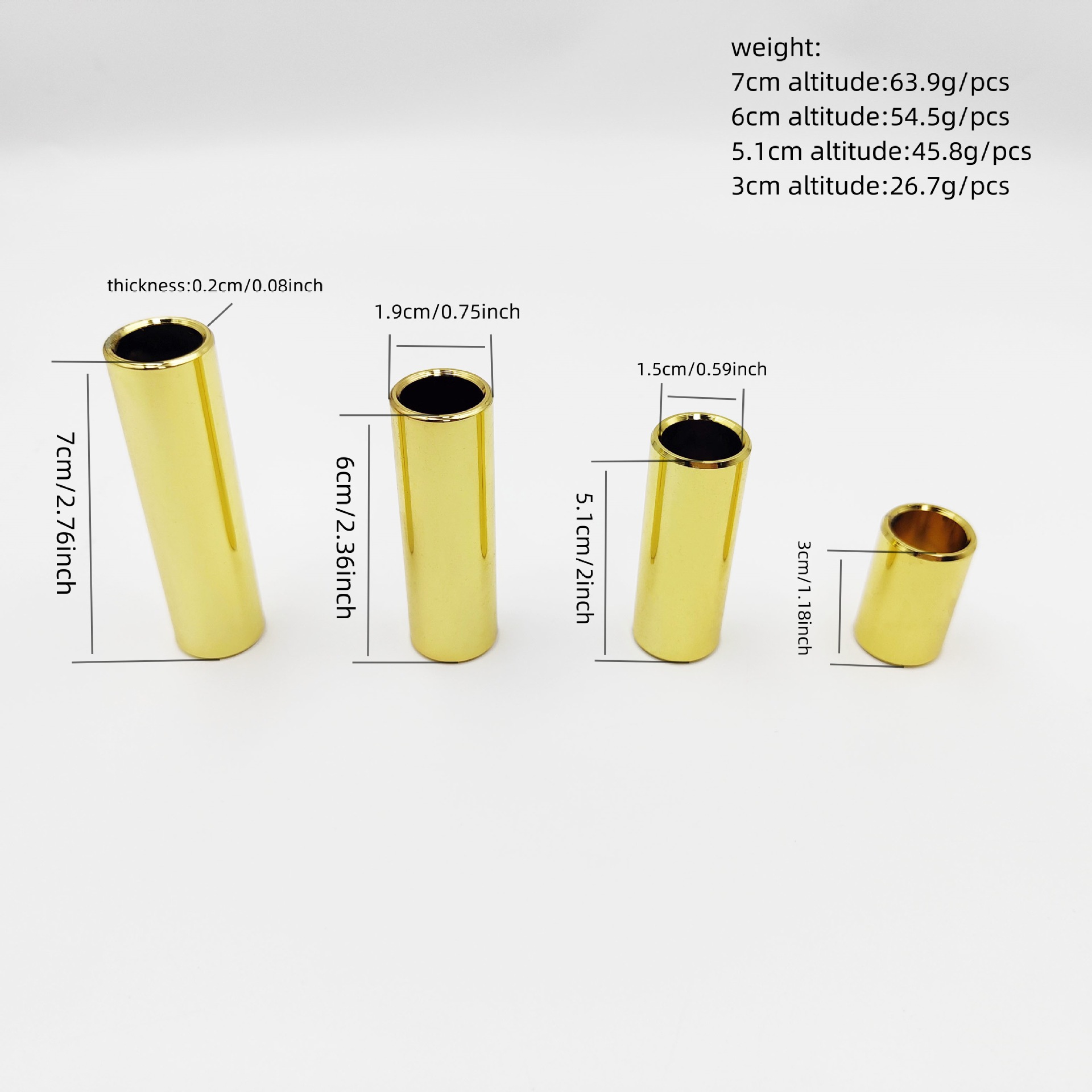 12 パック真鍮ギタースライドアソートサイズ 19 ミリメー - Guitar Slide Tube のレビューと価格