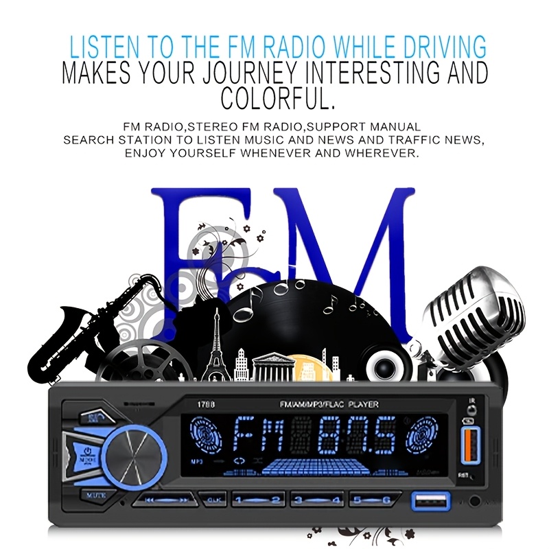 1DIN インダッシュ FM カーラジオステレオ、デジタルオ - Audio Music Mp3 Free のレビューと価格